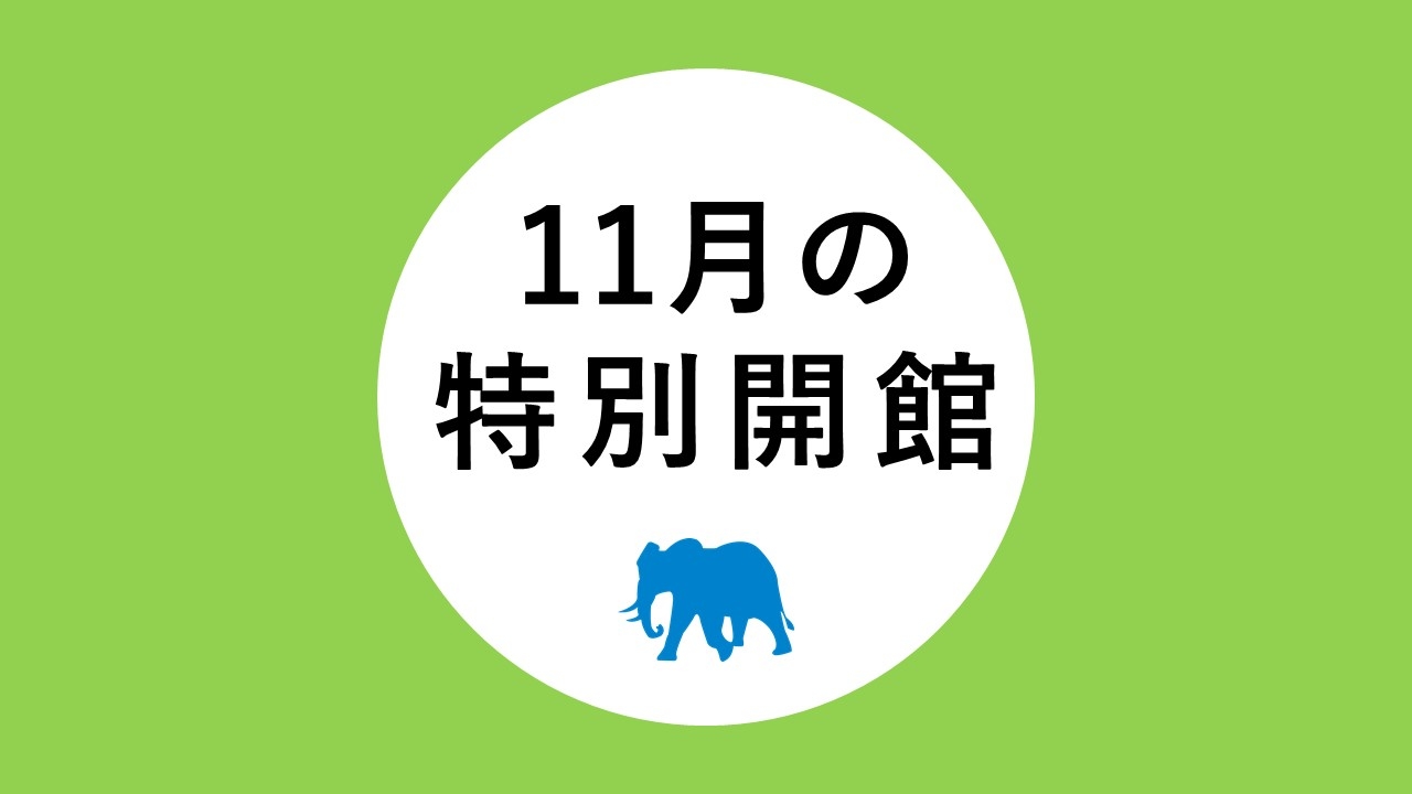 11月の開館のお知らせ