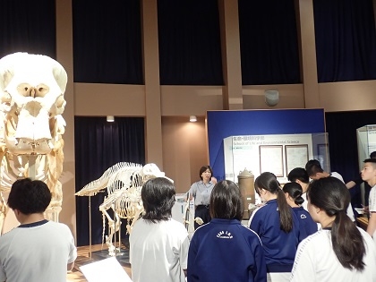 いのちの博物館に田名中学校が来館