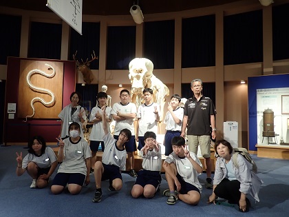 いのちの博物館に田名中学校が来館