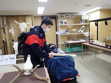 相模原市立中央中学校がいのちの博物館に来館