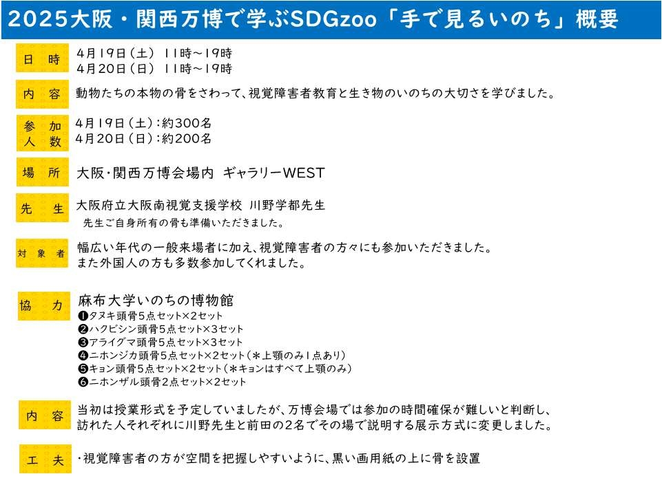 大阪関西万博SDGzoo「手で見るいのち」レポート