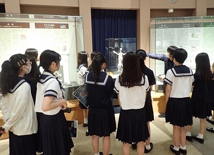 神奈川学園中学・高等学校の中学3年生がいのちの博物館を来館