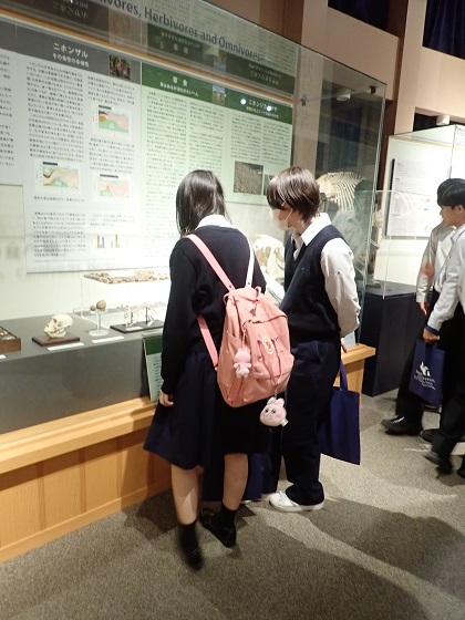 勢多農林高校がいのちの博物館を来館