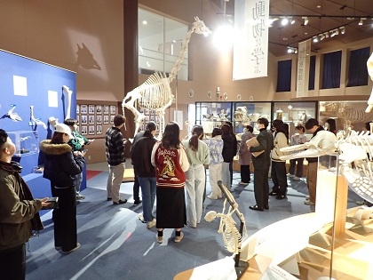 動物応用科学科2年次がいのちの博物館で授業